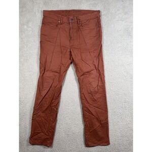 Hickey‎ Freeman Jeans Pants Mens 36 Rust Brown Pima Cotton Straight Leg Casual